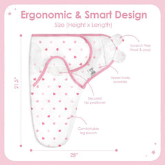 SANDJEST Swaddle closeup shows breathable cotton for delicate skin