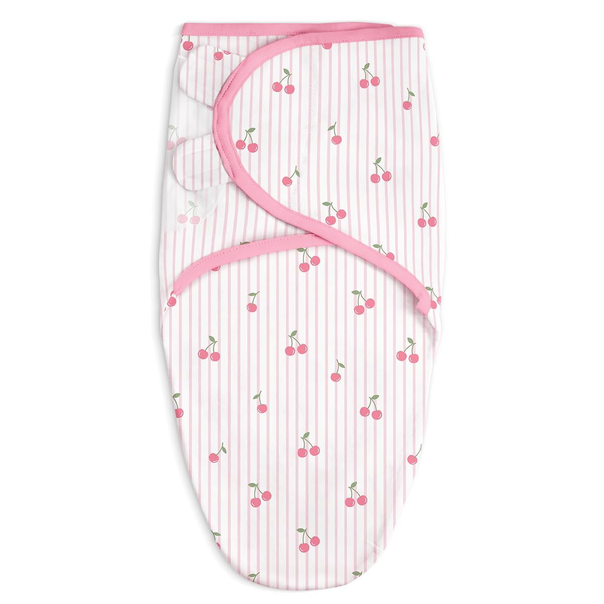 SANDJEST baby swaddle blanket cherry wearable sleep sack for secure newborn comfort