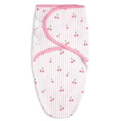 SANDJEST baby swaddle blanket cherry wearable sleep sack for secure newborn comfort