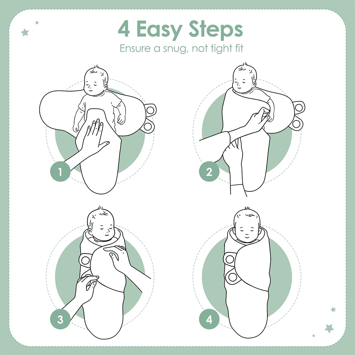 SANDJEST baby-swaddle dinosaur-closeup-fabric highlights soft cotton for tender skin.