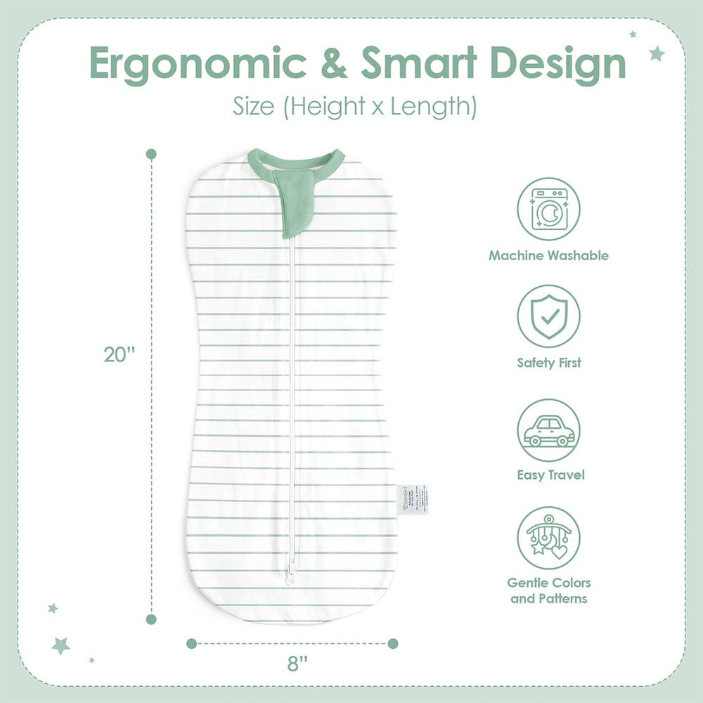 SANDJEST baby swaddle dinosaur pack2 fabric closeup highlights soft cotton