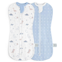 SANDJEST baby swaddle dinosaur pattern provides cozy, breathable cotton for newborn sleep.