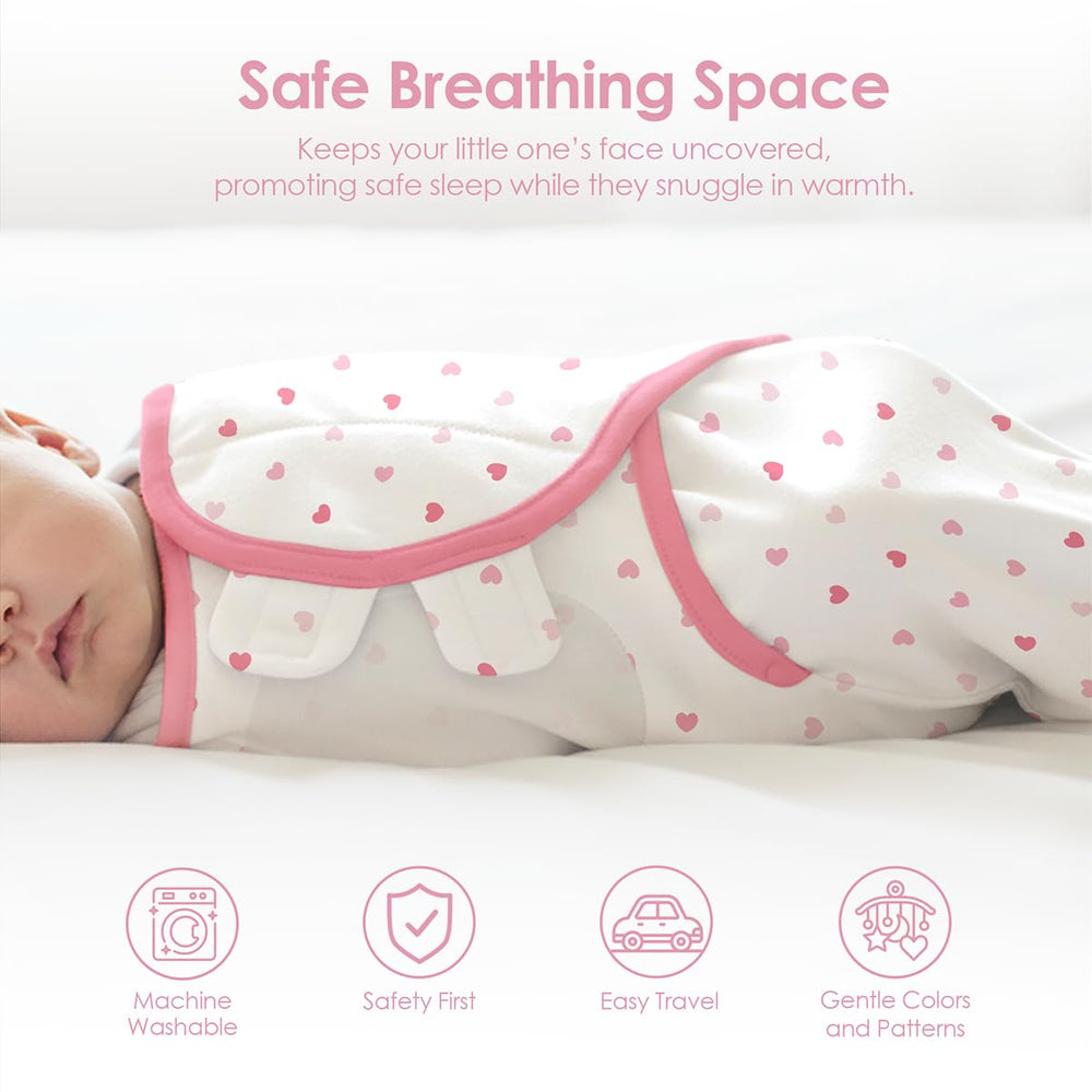 SANDJEST Newborn fit image shows 8-15 pounds range for proper sizing