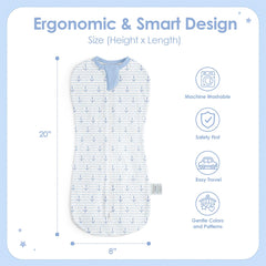 SANDJEST baby swaddle anchor pattern soothes baby at night