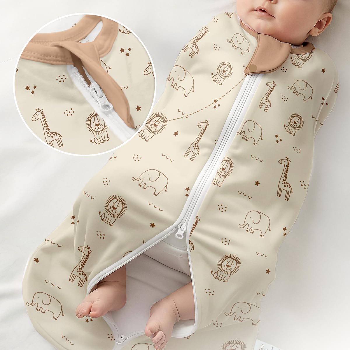 SANDJEST pack of 3 sets shows varied designs for newborn swaddles