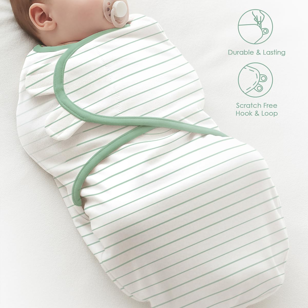SandJEST pack of 3 swaddles for versatile newborn outfits.