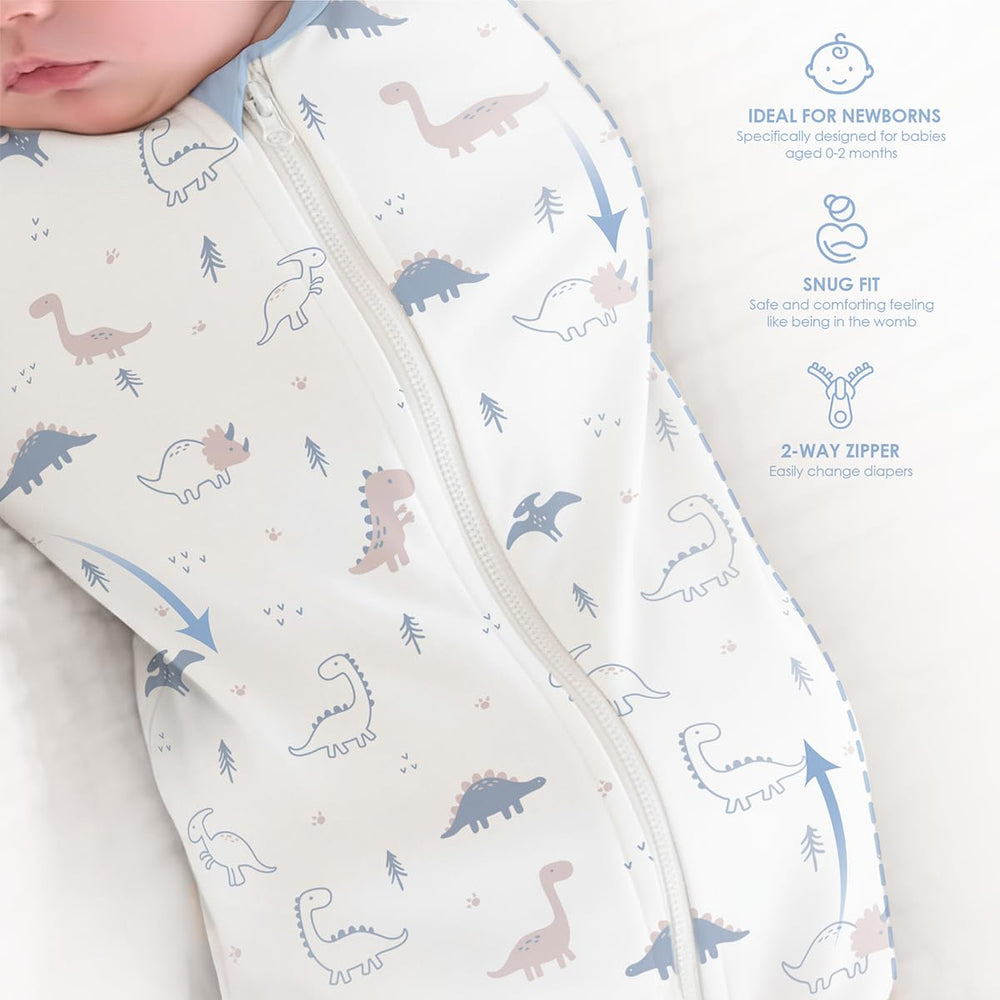 SANDJEST 0-2 months swaddle fits newborns securely and comfortably.