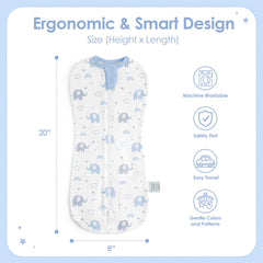 SANDJEST baby swaddle star moon pack2 soothing patterns for rest.