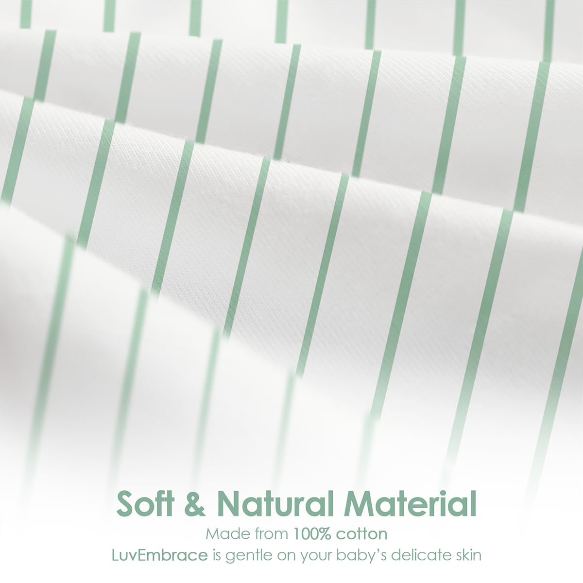 SANDJEST baby-swaddle stripe-closeup-fabric emphasizes gentle weave for daily wear.