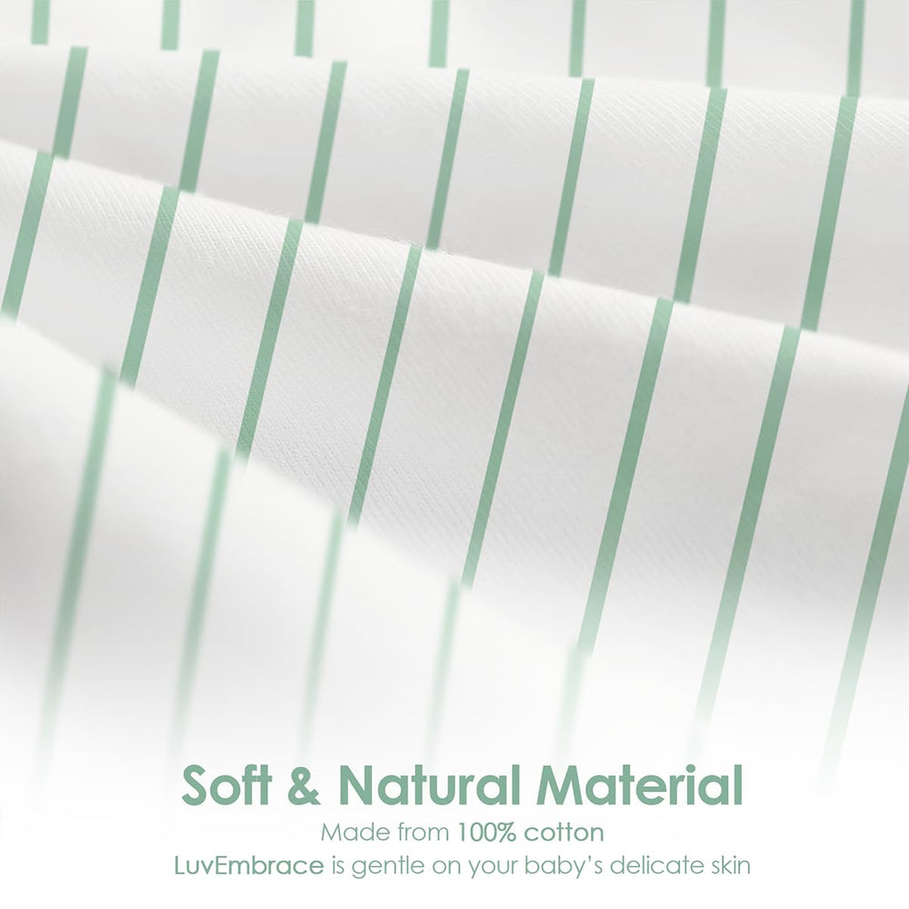 SANDJEST baby-swaddle stripe-closeup-fabric emphasizes gentle weave for daily wear.