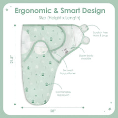 SandJEST baby swaddle stripe pattern offers breathable cotton comfort.