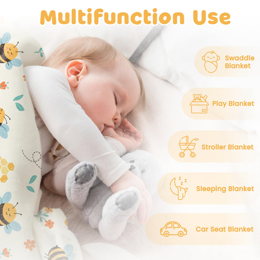 SANDJEST Bee Kid Blanket easy-care design is machine-washable for longevity.