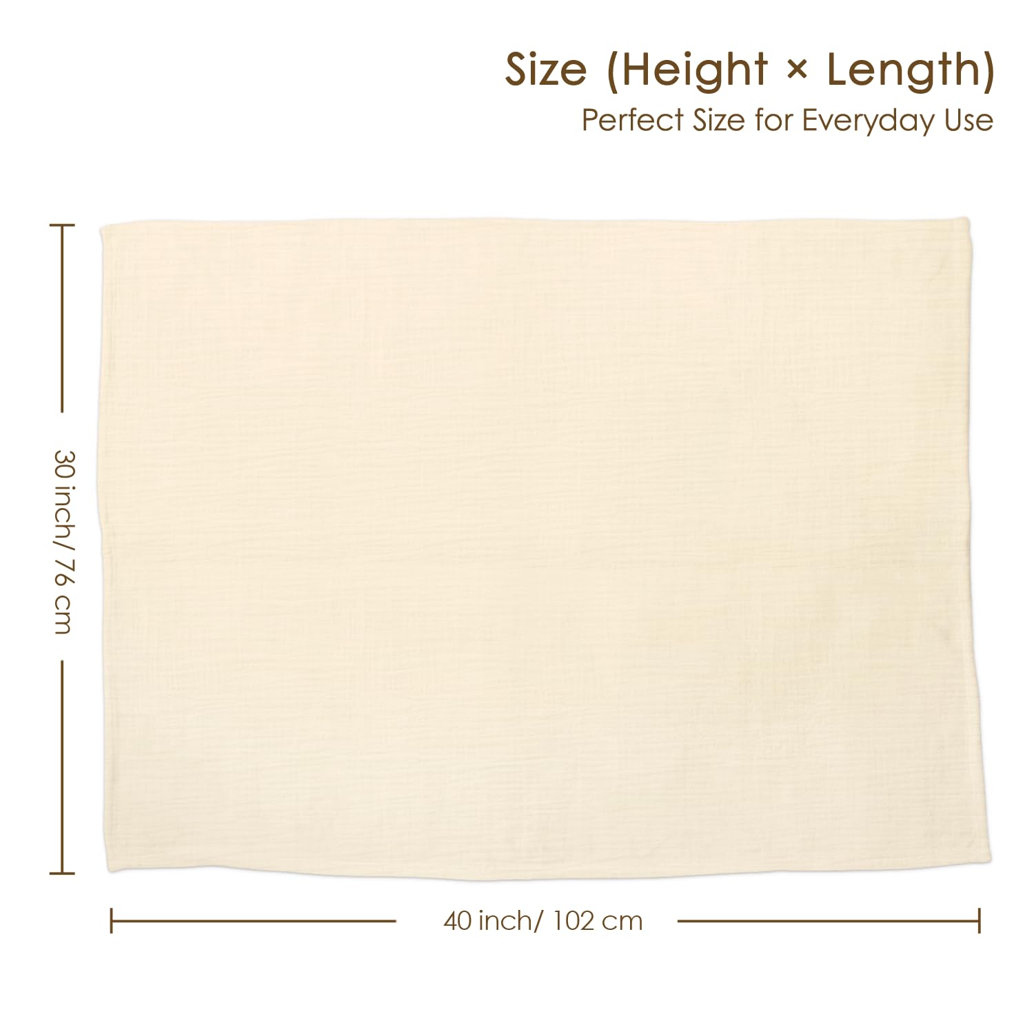 SANDJEST baby blanket beige ideal for cribs and snuggling on the go