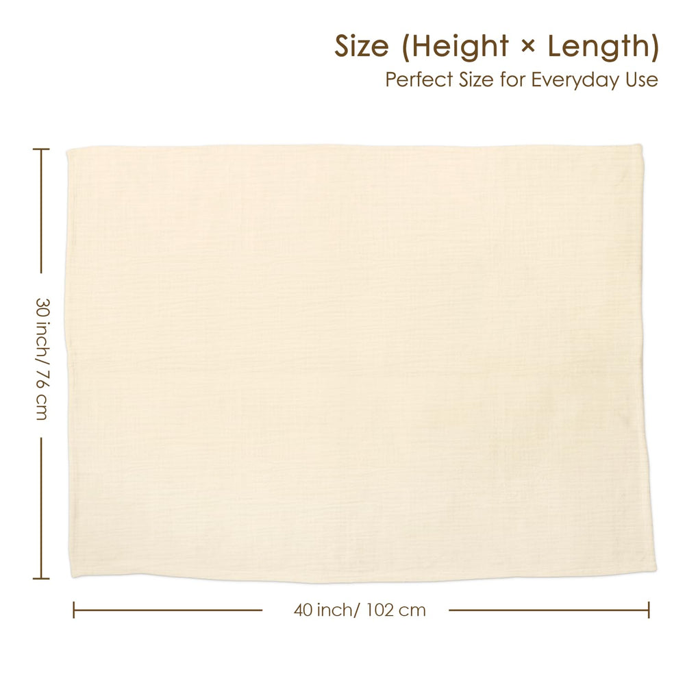 SANDJEST baby blanket beige ideal for cribs and snuggling on the go
