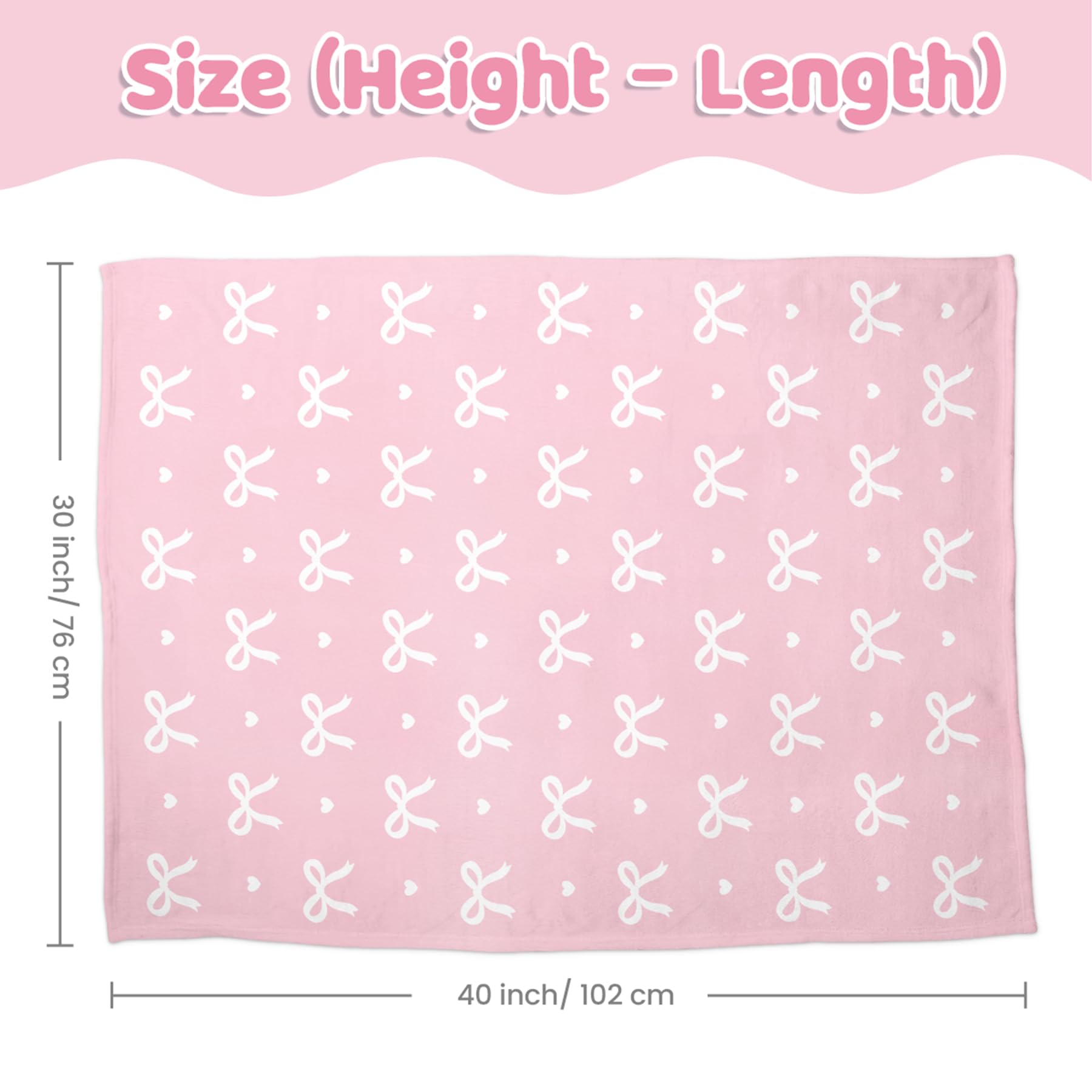 SANDJEST Bow Minky blanket colorful pattern enhances nursery ambience and soothing sleep