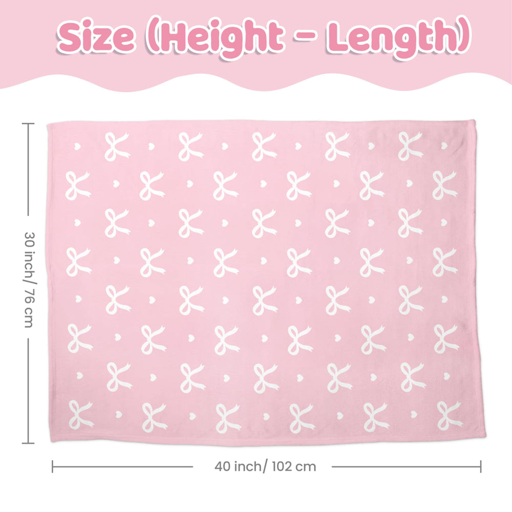 SANDJEST Bow Minky blanket colorful pattern enhances nursery ambience and soothing sleep