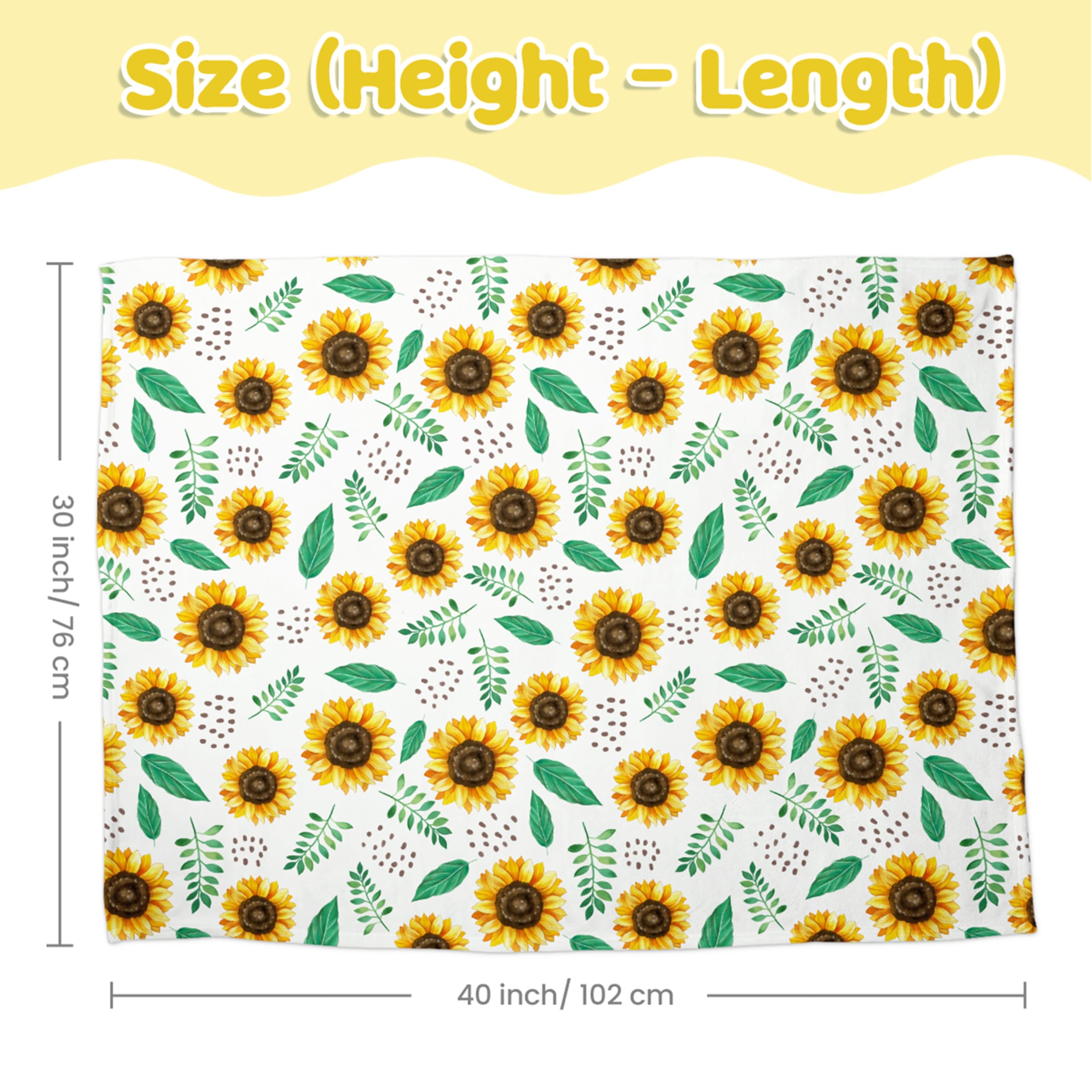 SANDJEST Bright-Bedroom-Decor Sunflower blanket brightens kid's room and inspires cozy nap times.