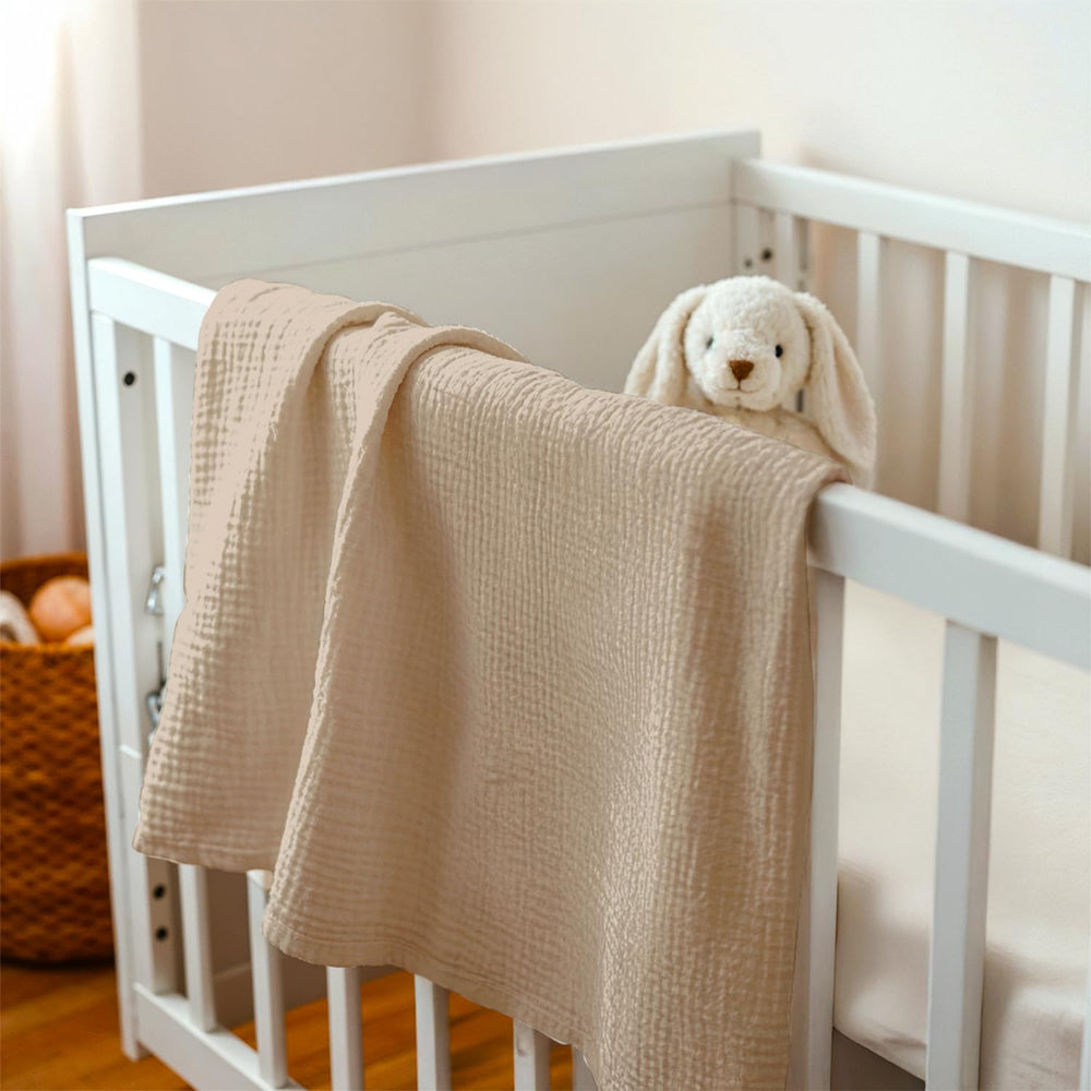 SANDJEST brown-color coordinates with neutral nursery themes.