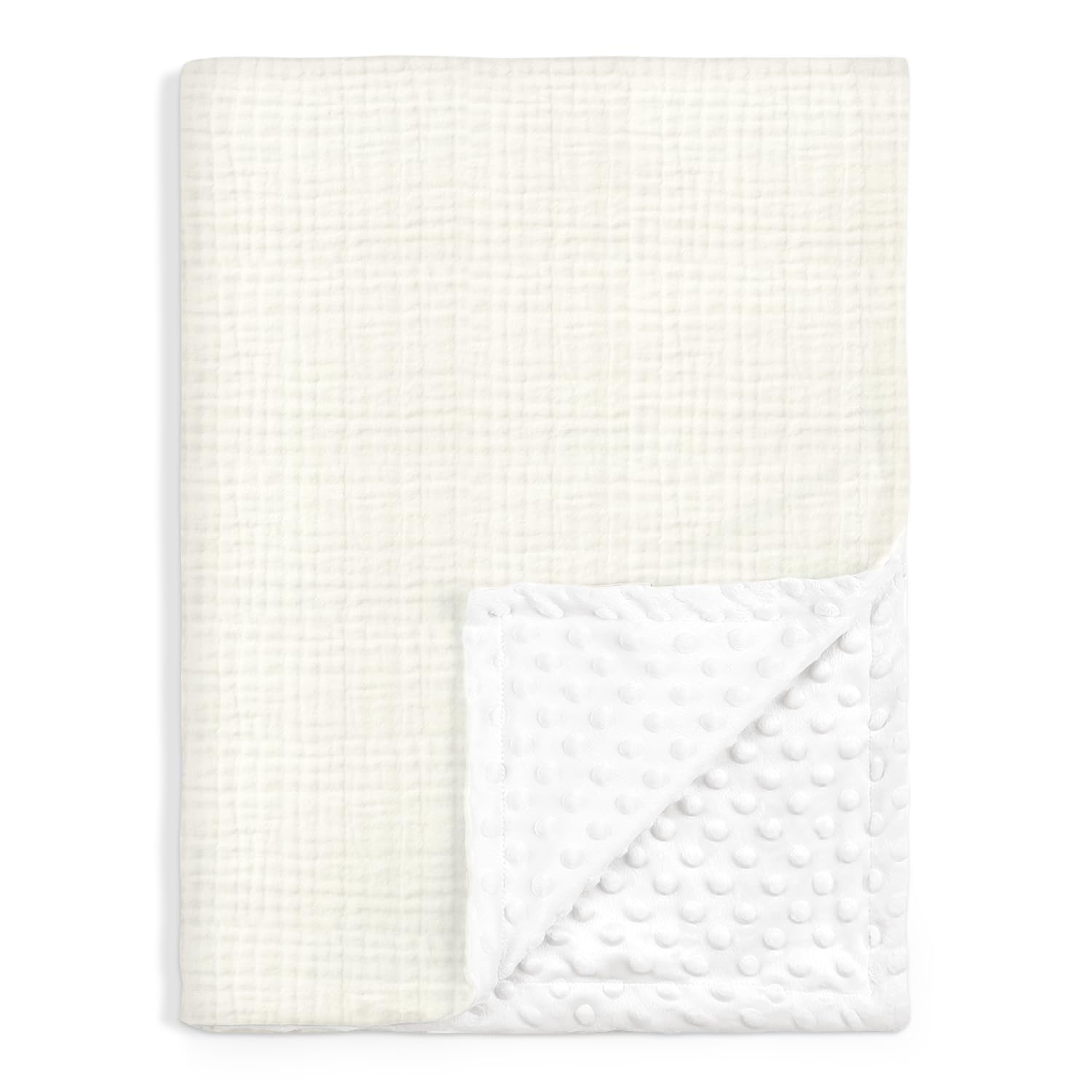 SANDJEST Butter blanket on a crib, soft and breathable for naps.