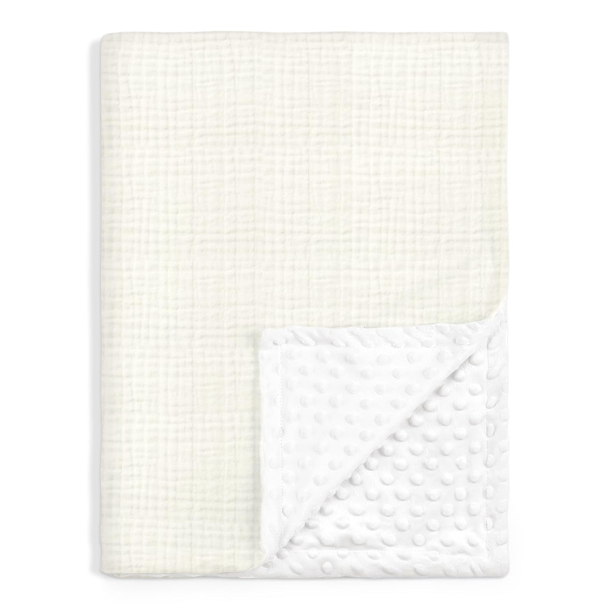 SANDJEST Butter blanket on a crib, soft and breathable for naps.