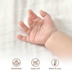 SANDJEST Butter swaddle setup for easy on-the-go soothing.