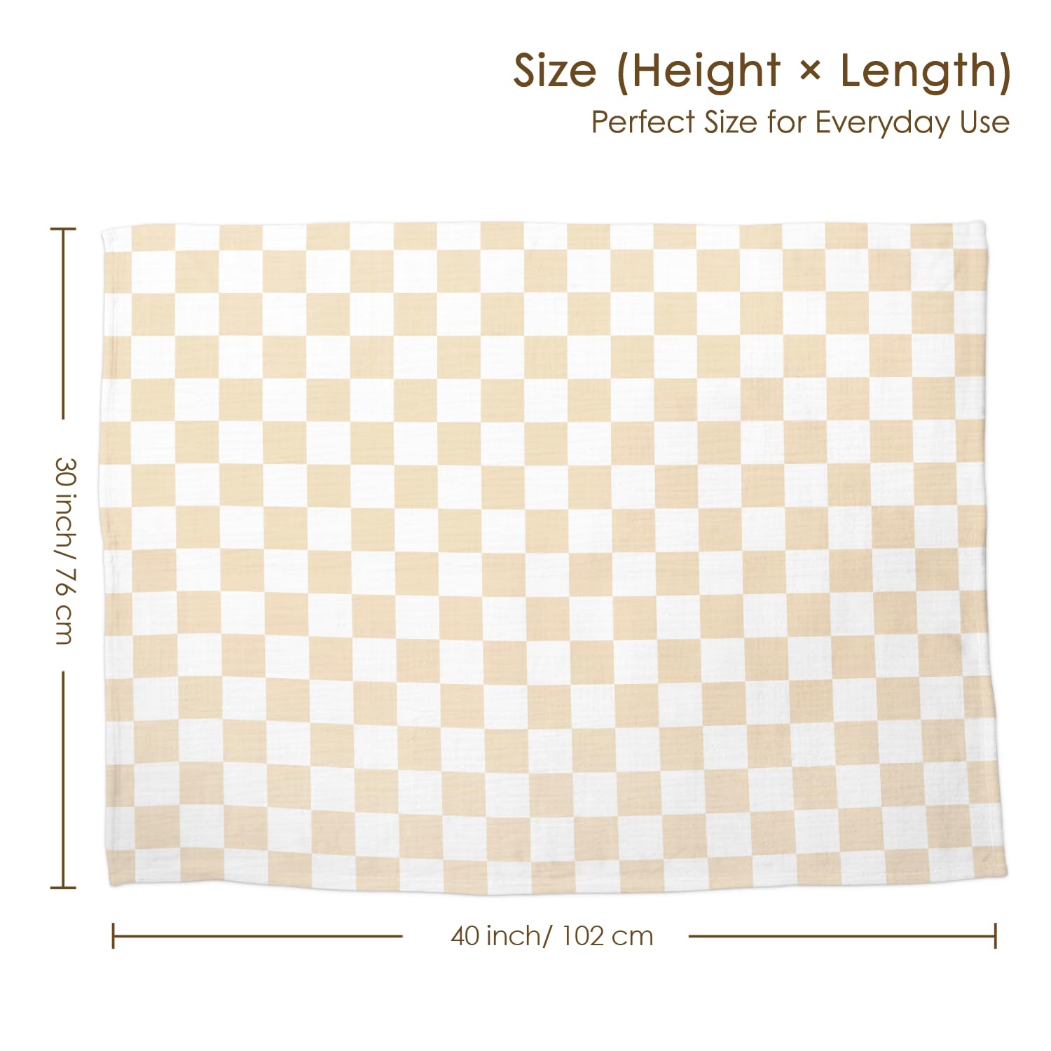 SANDJEST 30x40 checkered blanket fits cribs and car seats for easy snuggling.