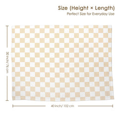 SANDJEST 30x40 checkered blanket fits cribs and car seats for easy snuggling.