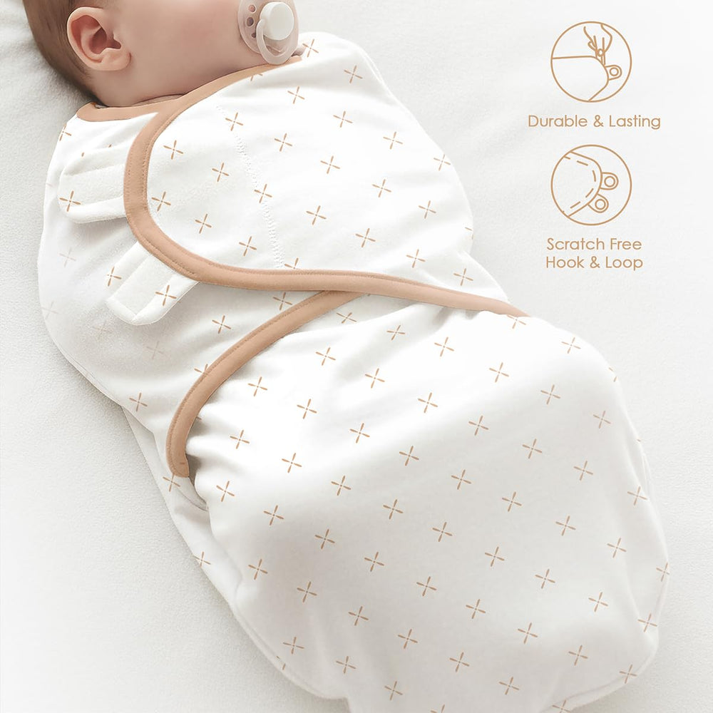 SANDJEST cotton fabric swaddle feels soft on baby skin and daily comfort.