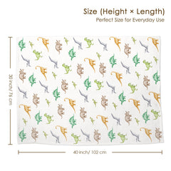 SANDJEST Dinosaur blanket dotted back shows warm, playful nursery style.