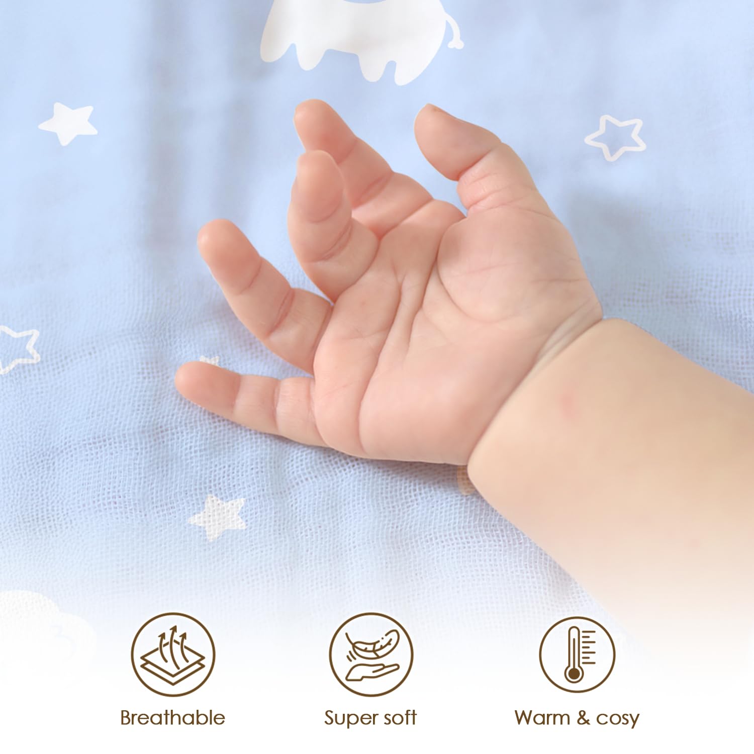 SANDJEST elephant blanket enhances nursery ambiance with cheerful designs.