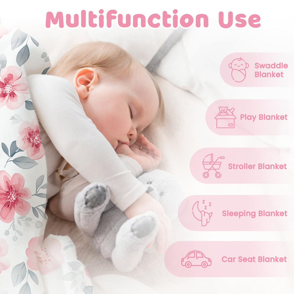 Sandjest Floral Minky Blanket gift-ready packaging suitable for baby showers.