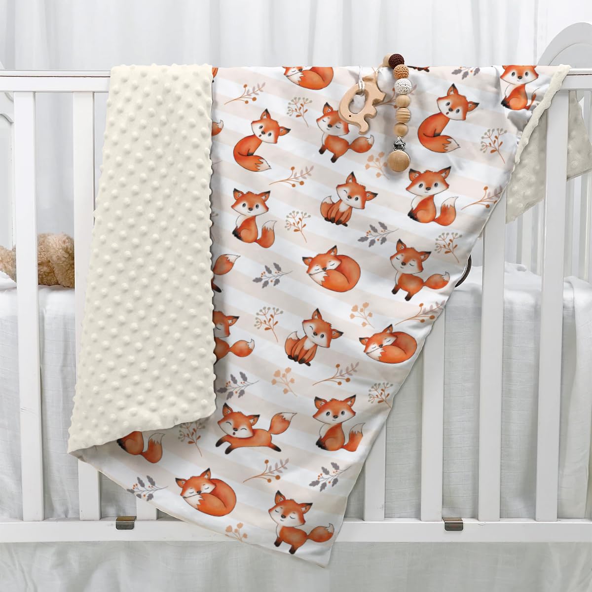 SANDJEST Fox Kid Blanket as nursing cover offering privacy and softness