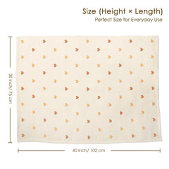 SANDJEST Heart Baby Blanket 30x40 crib-size coverage with soft materials.