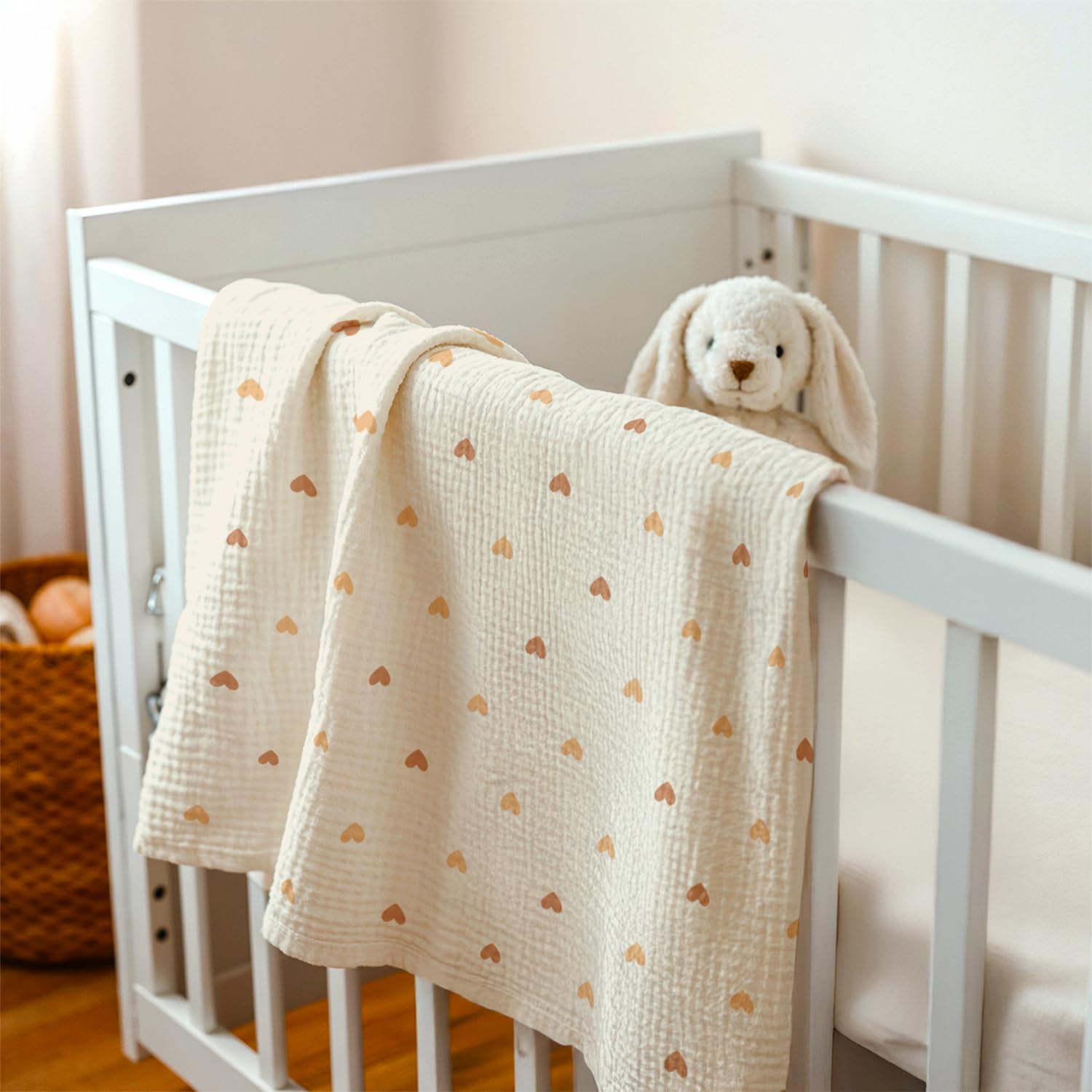 SANDJEST Heart Baby Blanket nursing-cover potential for discreet feeding times.