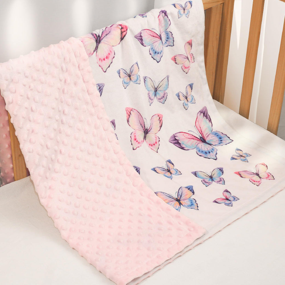 SANDJEST Kid Blanket in a nursery as playful decor accent.