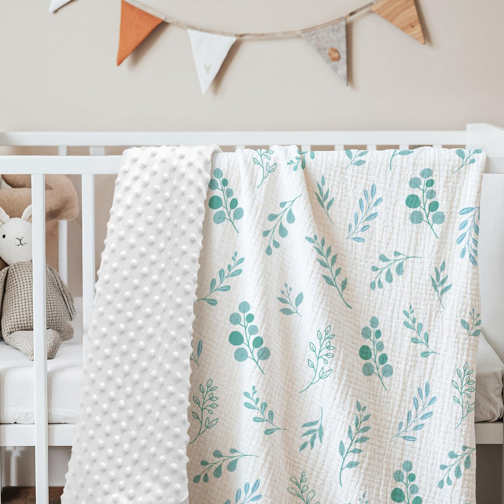 SANDJEST Leaf blanket doubles as a burp cloth for quick cleanups
