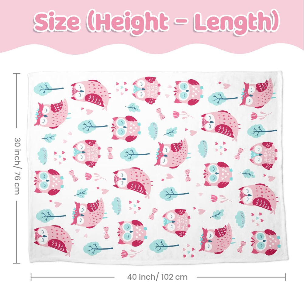SANDJEST Owl Kid Blanket crib size fits nursery cribs and naps