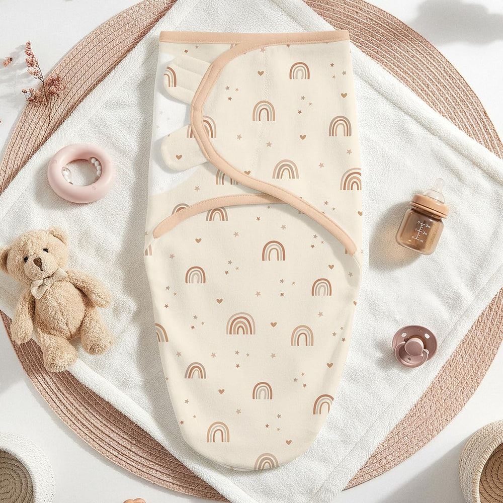 SANDJEST pack-of-3 swaddles provide versatile newborn essentials.