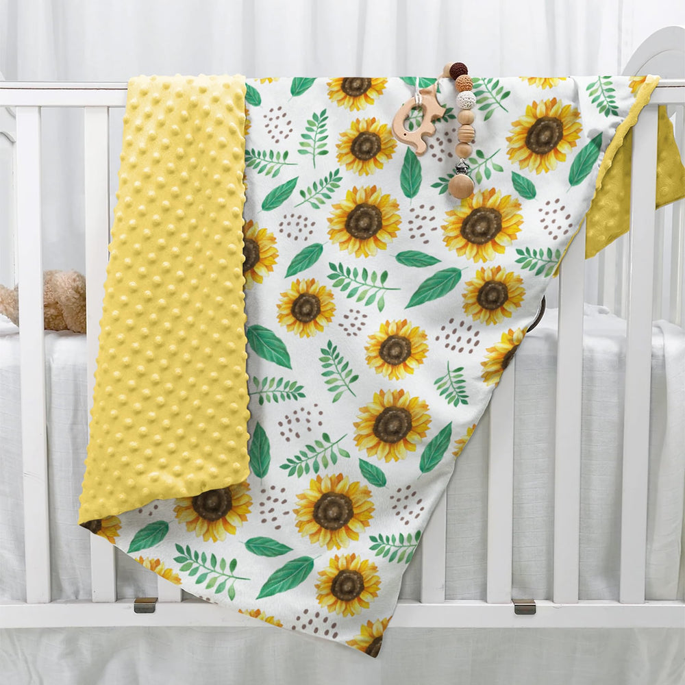 SANDJEST Reversible-Surface-Blanket offers smooth and 3D-dotted textures for tactile interest.