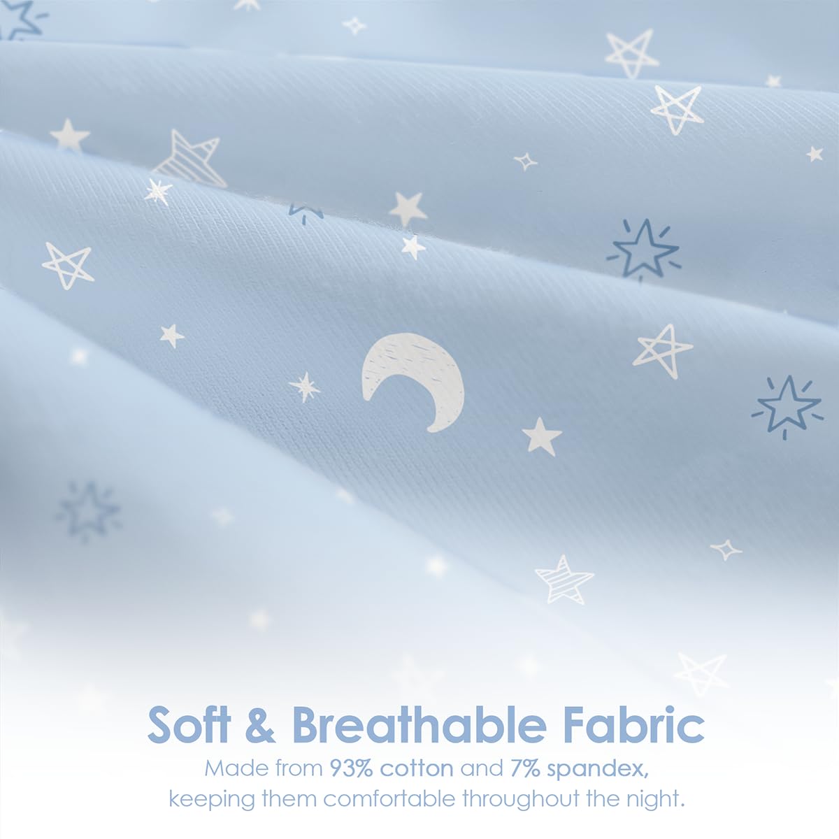 SANDJEST sleep sack cotton texture breathable fabric for skin comfort.