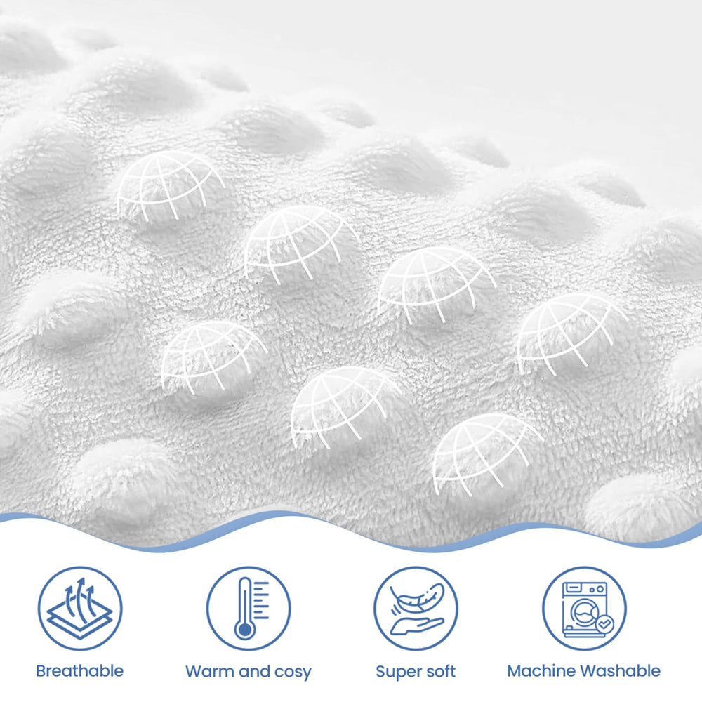 sandjest star baby blanket back-3d-dotted side provides cozy warmth and texture.