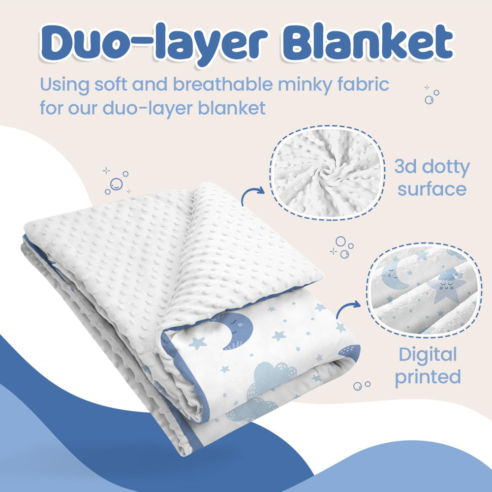 sandjest star baby blanket right-side 3D dotted texture adds gentle tactile interest.