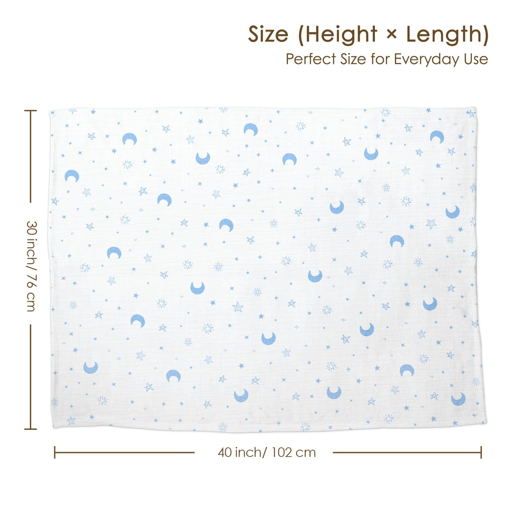 Sandjest Star Moon blanket on stroller for on-the-go comfort