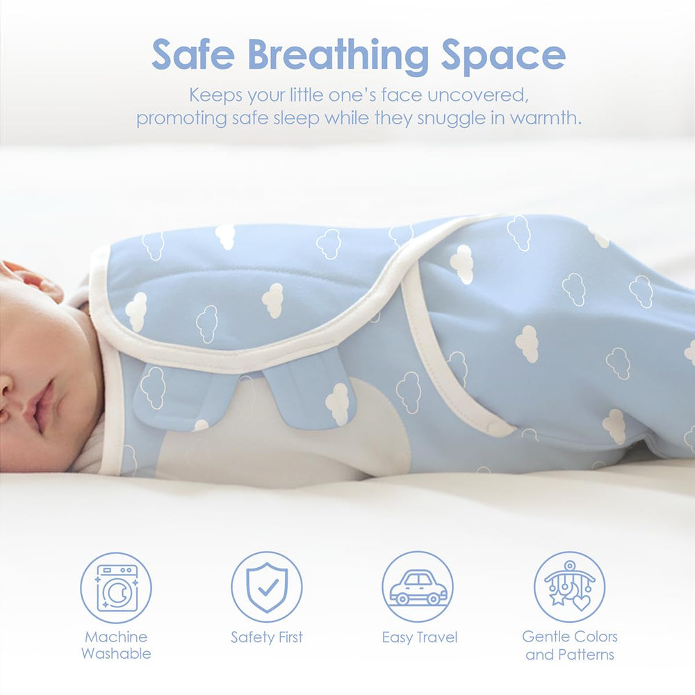 SANDJEST swaddle star cloud pack-2 box—gift-ready packaging