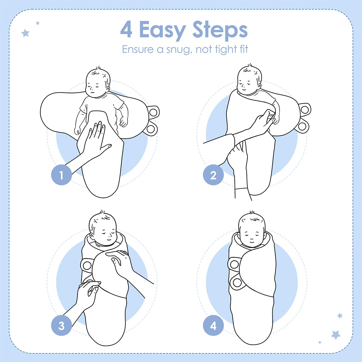 SANDJEST swaddle star cloud soft cotton fabric detail—skin-friendly comfort