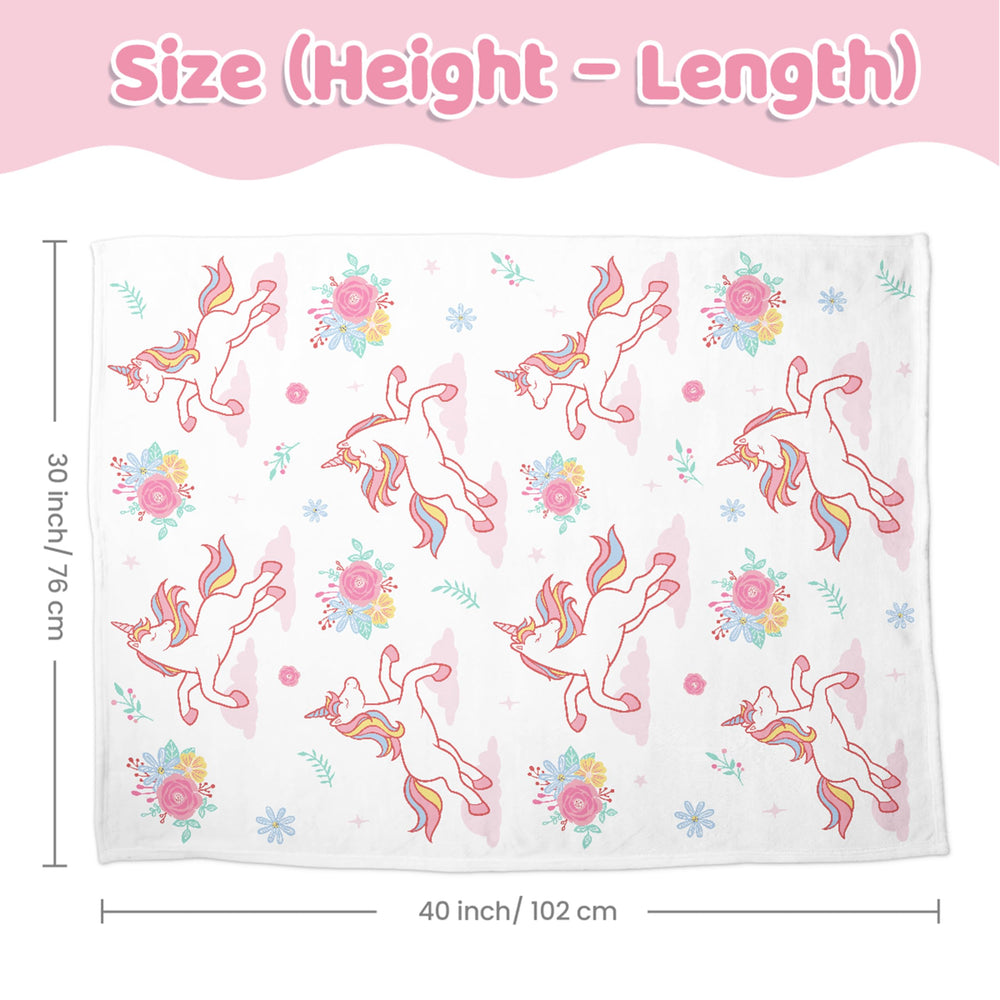 SANDJEST Unicorn Kid Blanket dotted-back highlights 3D texture for cozy touch