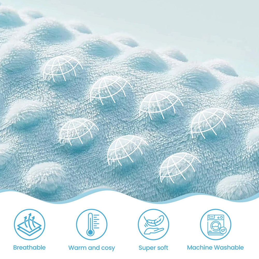 SANDJEST Whale Kid Blanket in a nursery creating a calm sleep space.