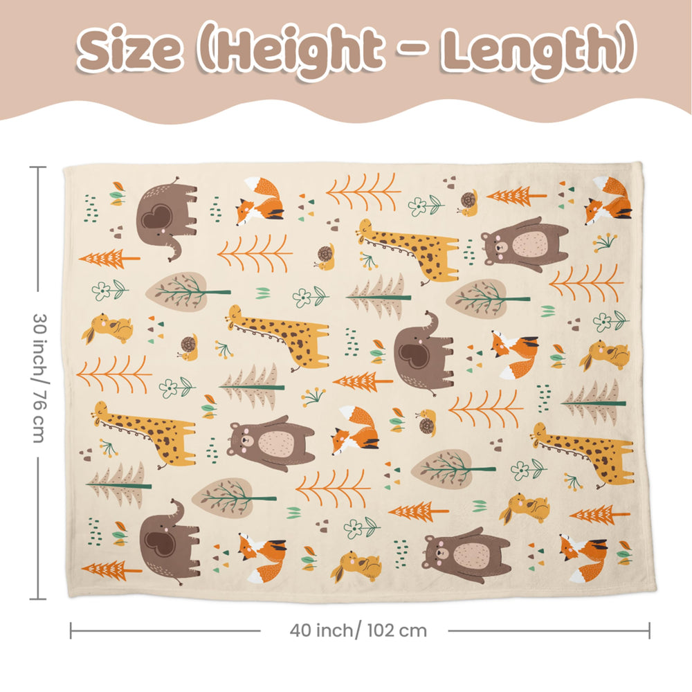 SANDJEST Woodland Animal Blanket 30x40 size for versatile use