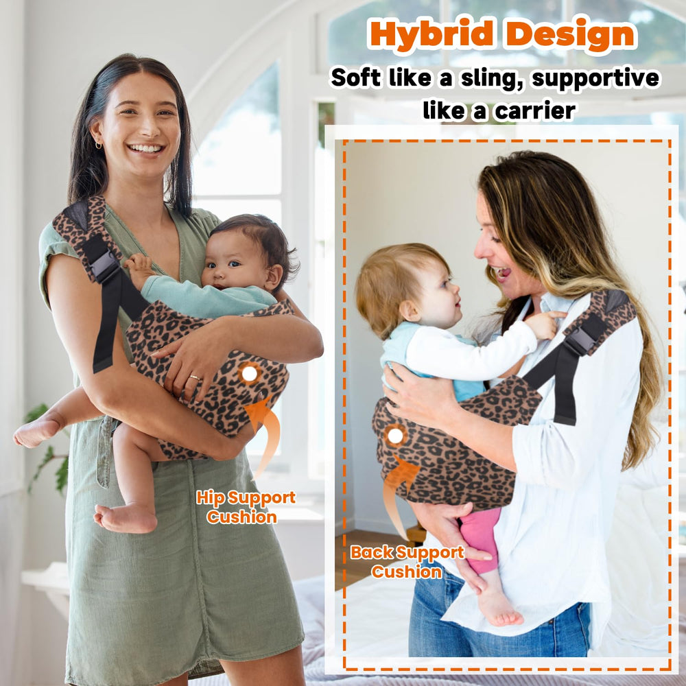 Sanilinwild Leopard Sling fabric close-up shows soft, skin-friendly material for all seasons.