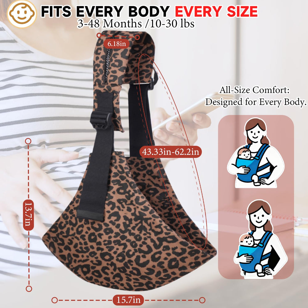 Sanilinwild Leopard Baby Sling sensory ball set engages baby during playtime.